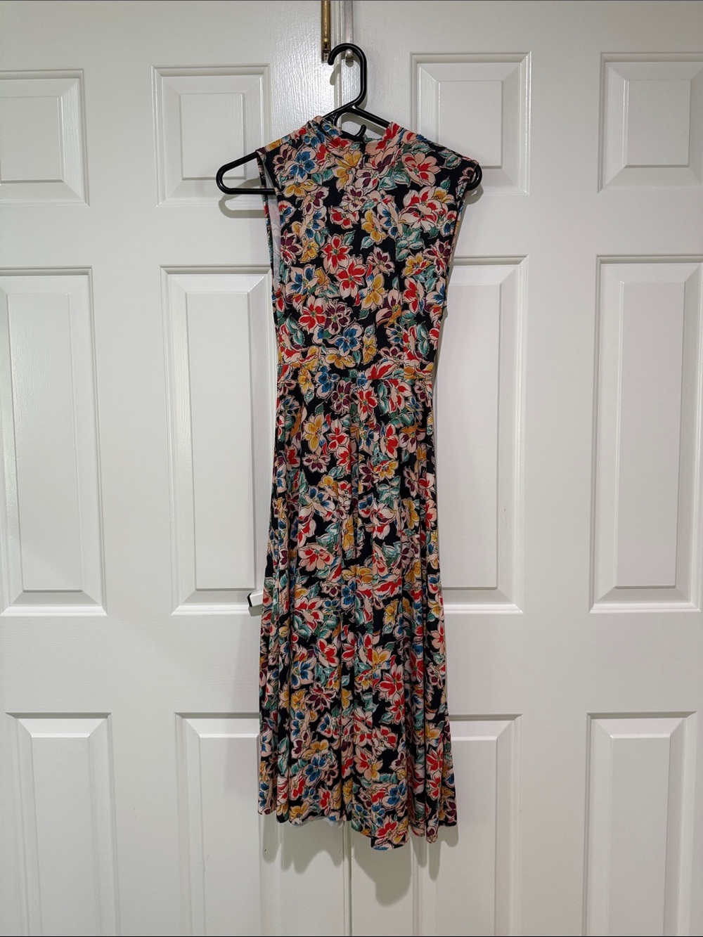 Zara One-Shoulder Floral Maxi Dress in Black with Multicolor Blooms